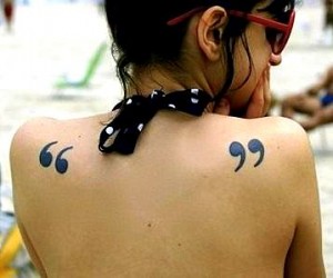 quotation marks tattoo quotes