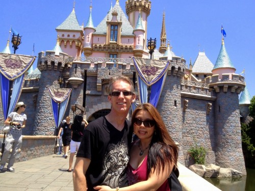 Troy and Brenna at Disneyland Cinderella's Castle