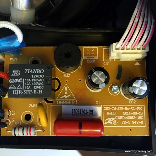 Mr. Coffee maker circuit board close bvmc-ehx23